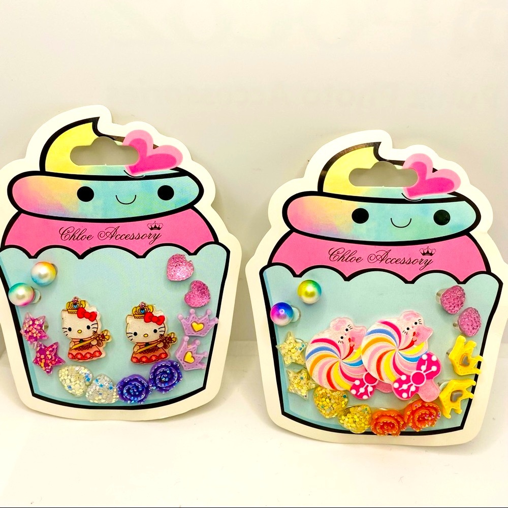 Earrings Hello Kitty 14 Pairs Pierced 20$